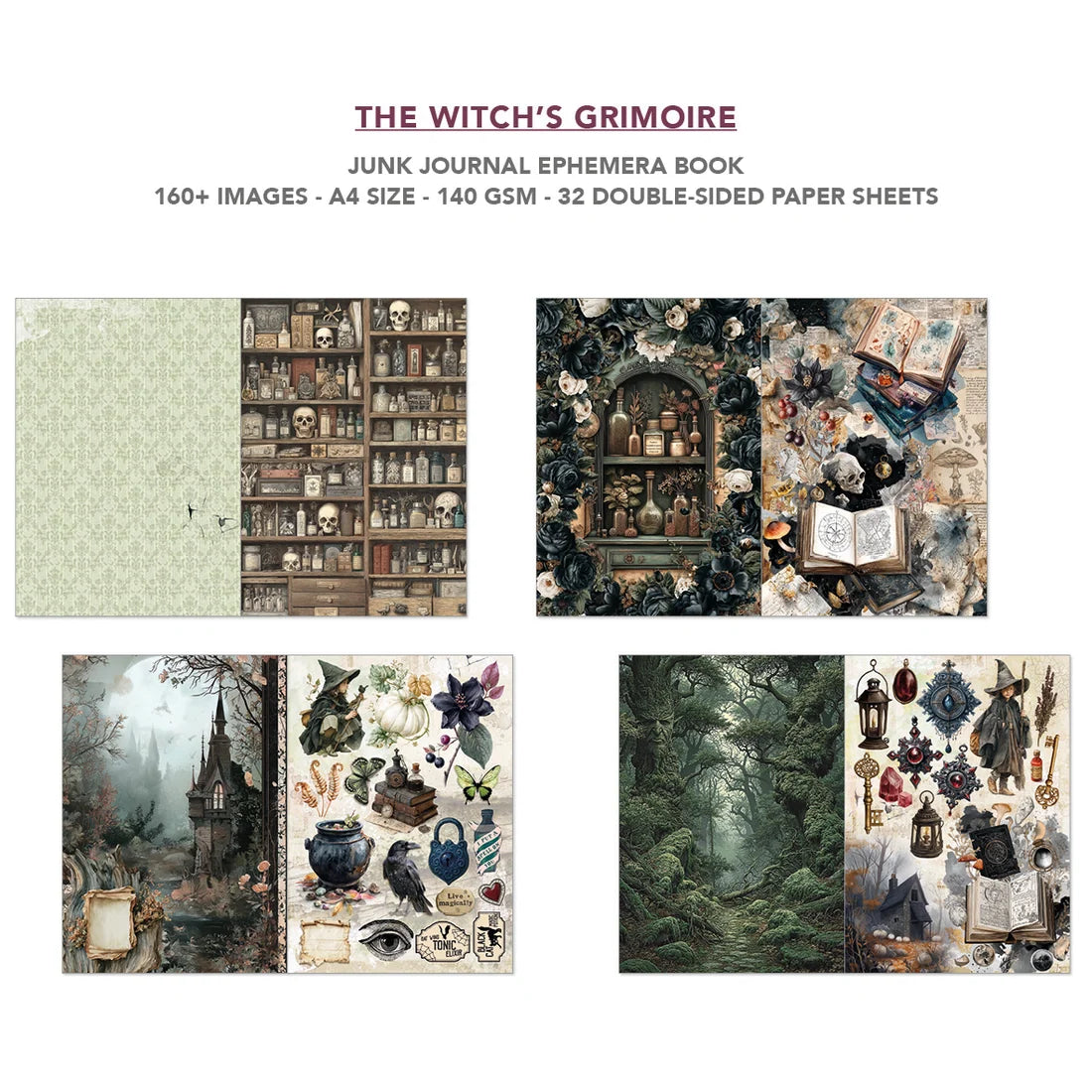 Ciao Bella The Witch's Grimoire Junk Journal & Ephemera Book
