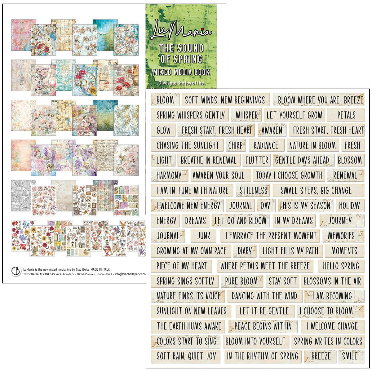 Ciao Bella Mixed Media Book The Sound of Spring A4 Maxi