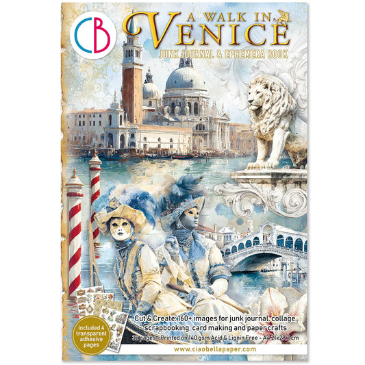 Venice travel paper for collage, card making, and mixed media