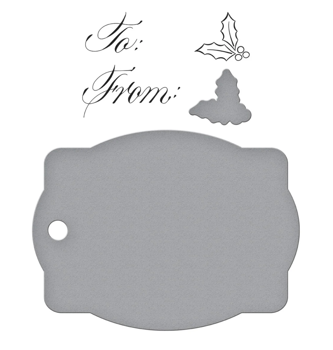 Spellbinders Copperplate Holiday Sentiments BetterPress Plates Bundle