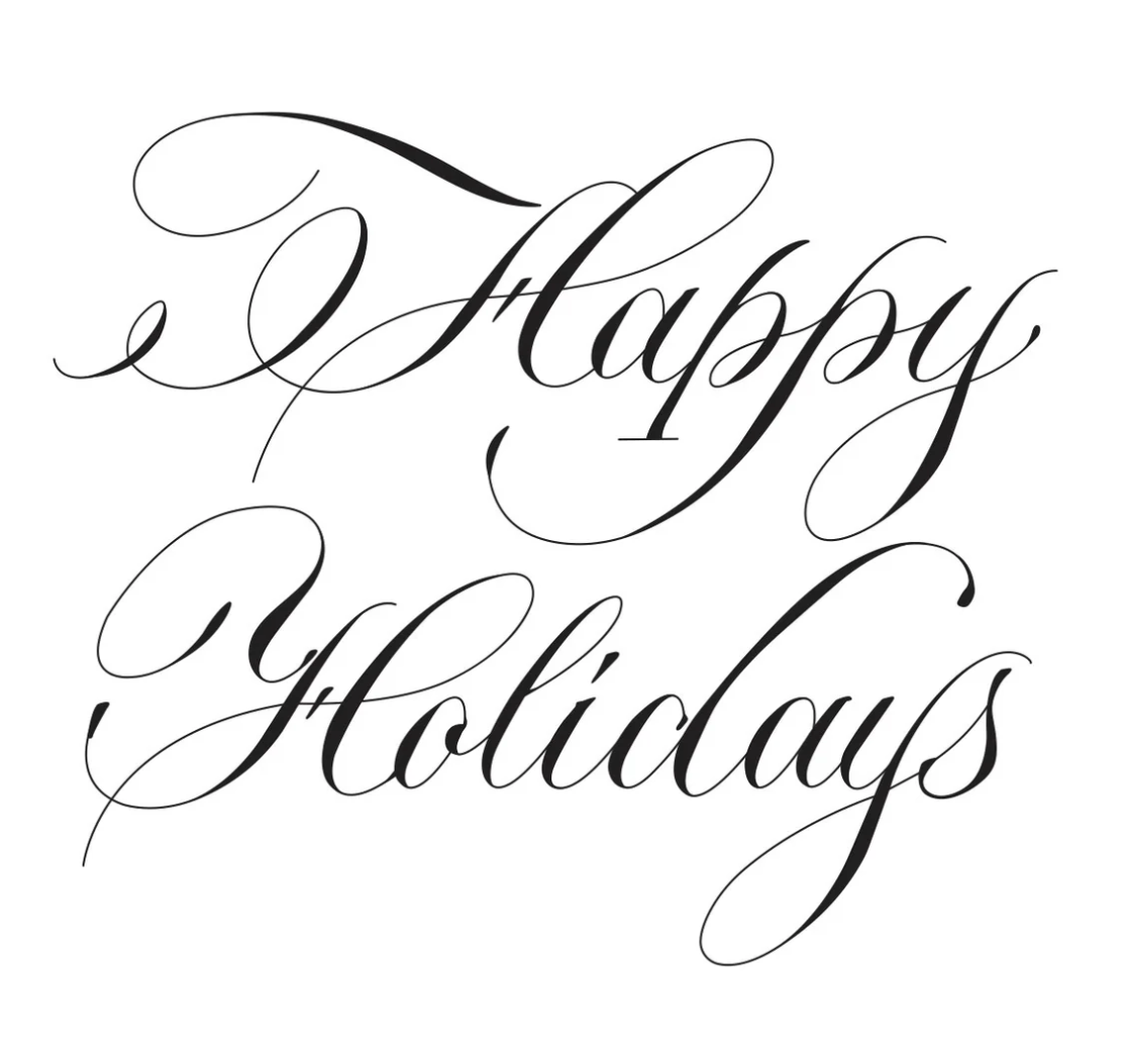 Spellbinders Copperplate Holiday Sentiments BetterPress Plates Bundle