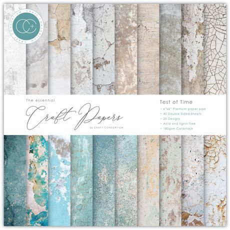 Collection of textured craft papers with 'The Essential Craft Papers' branding on a white background.