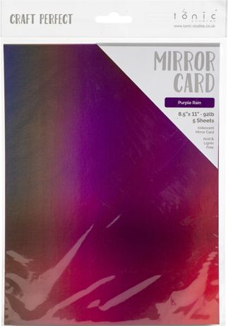 Craft Perfect Iridescent Mirror Cardstock 8.5"X11" 5/Pkg