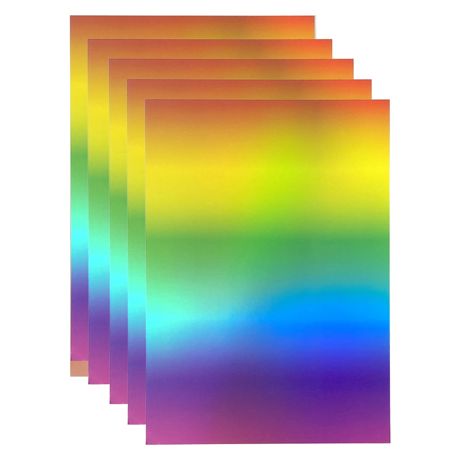 rainbow ombre foil cardstock for paper crafting