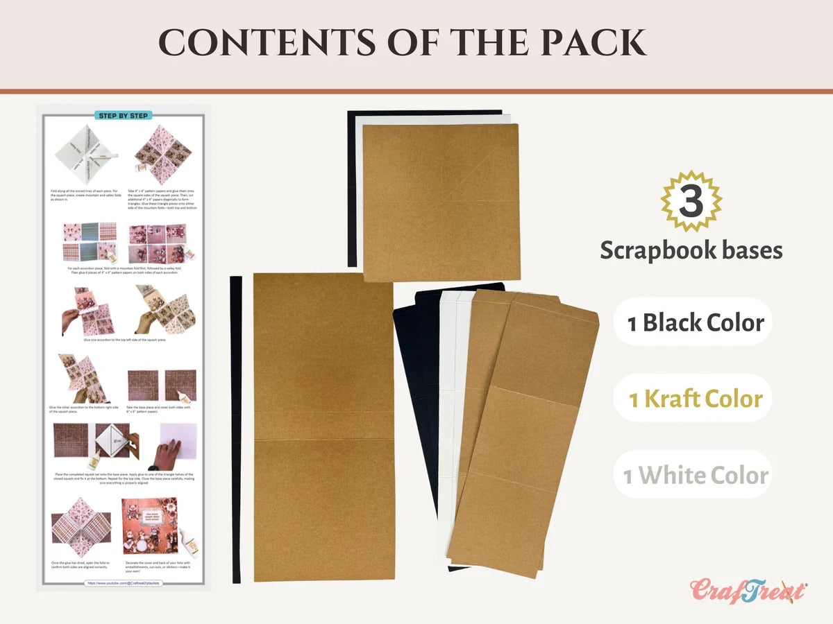 Craftreat Scrapbook Blank Quick Folio - Squash Accordion
