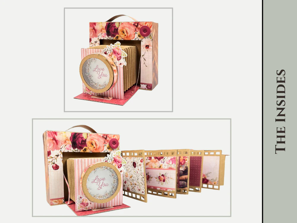 CrafTreat Scrapbook Blank Precut Album Base - Vintage Camera