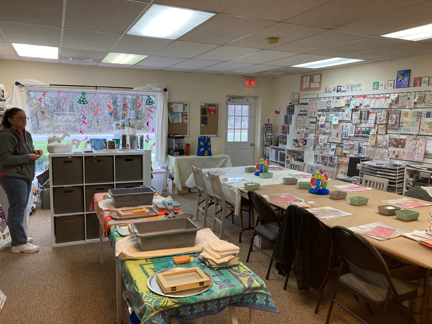 Inside paper crafting studio.