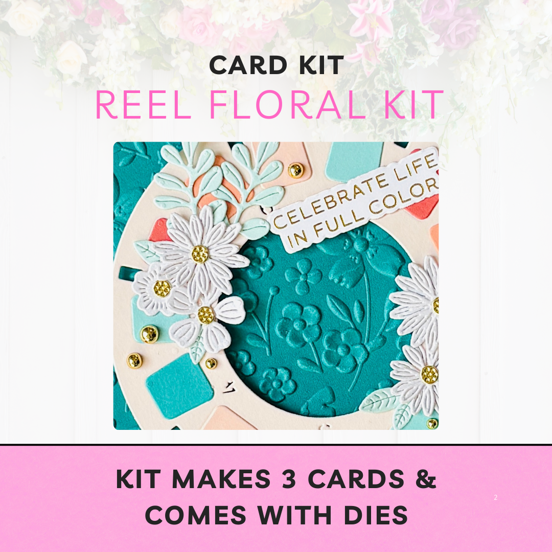 Pretty flowers, view finder reel greeting card sample