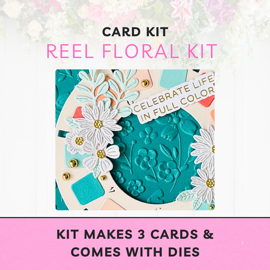 Pretty flowers, view finder reel greeting card sample