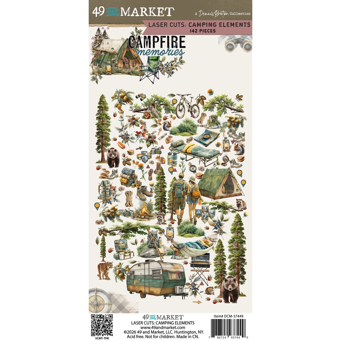 49 and Market Campfire Memories Laser Cuts Camping Elements