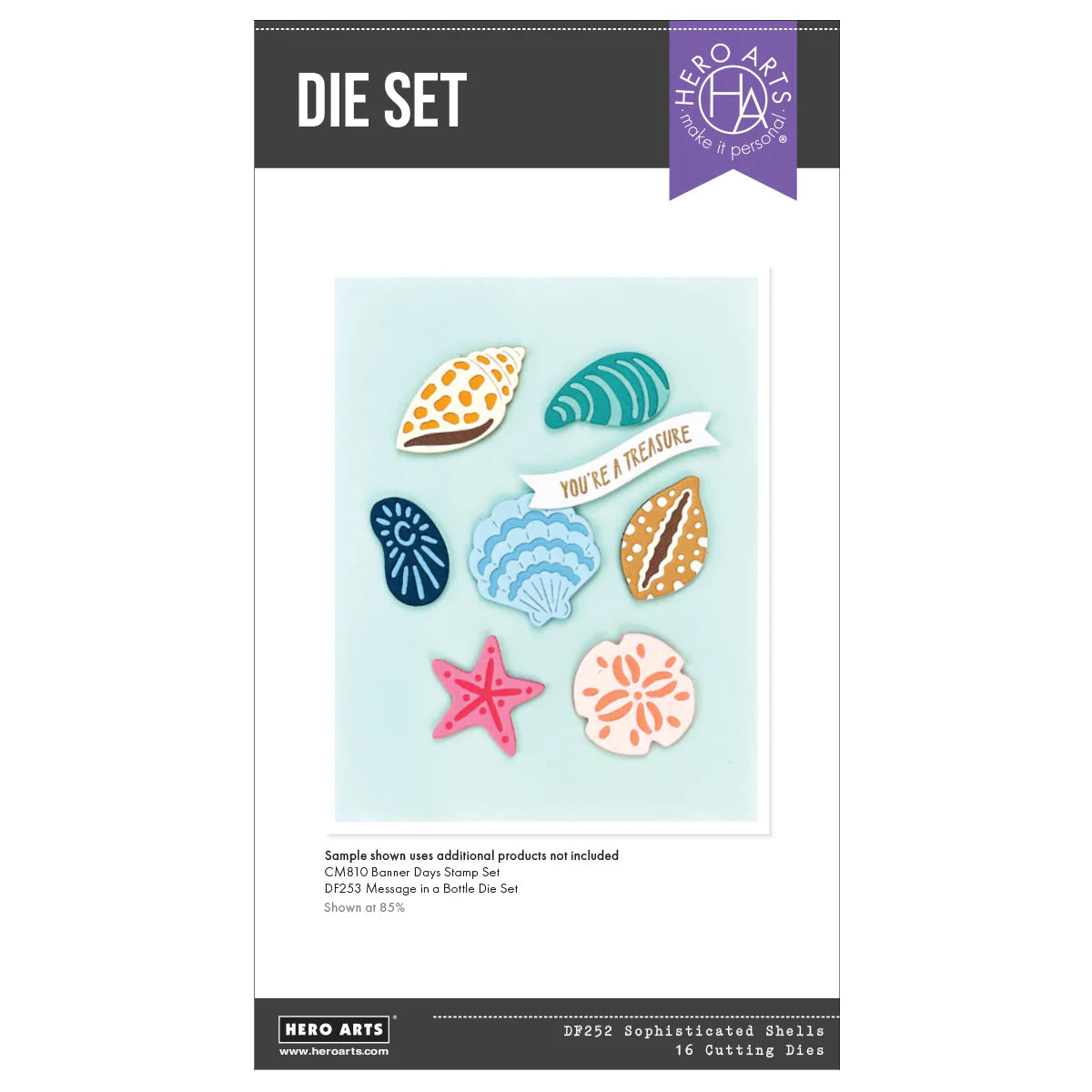 Hero Arts Sophisticated Shells Etched Dies