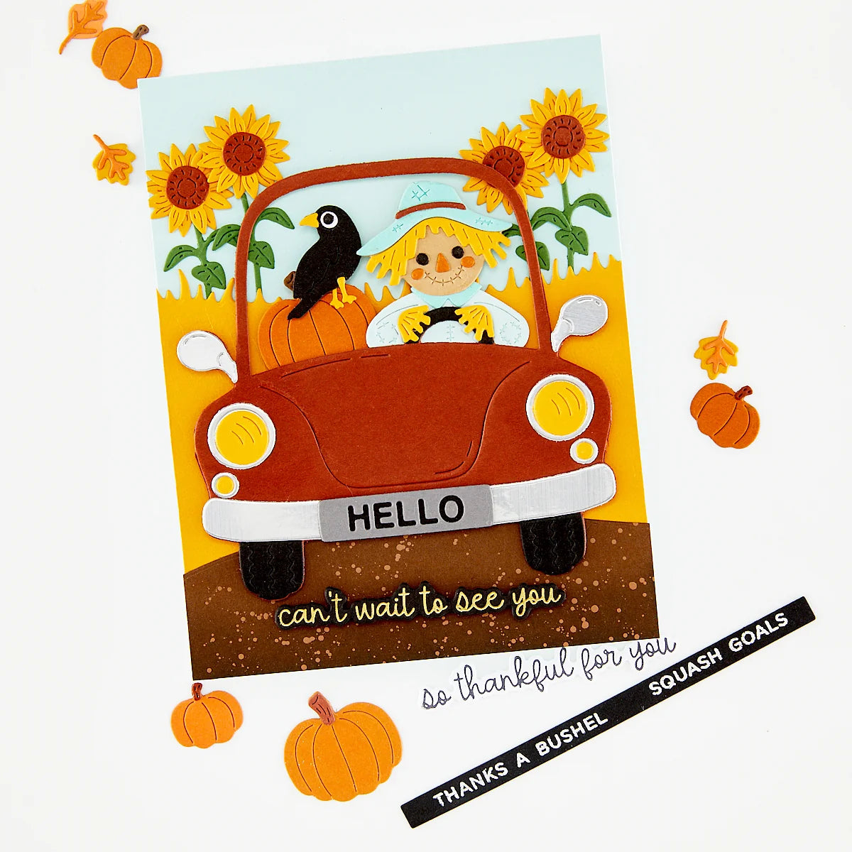 Hero Arts Fall Words Letterpress + Foil & Cut
