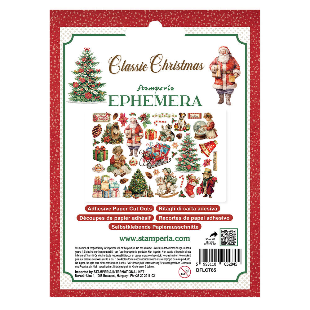 Stamperia Adhesive Ephemera - Classic Christmas
