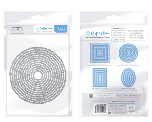 Crafter's Home Exclusive Tonic Studio Dies - Stitched Deckled Layered Die Bundle