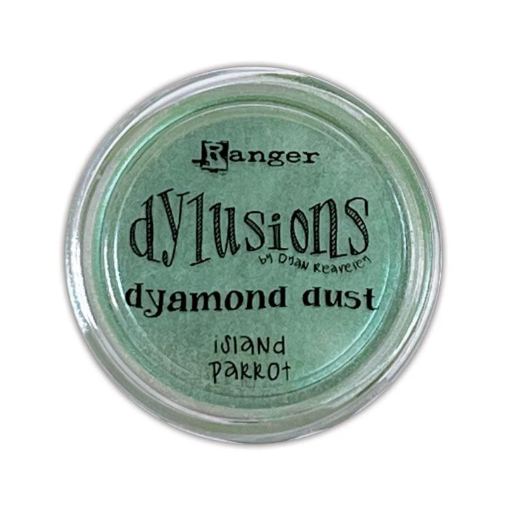 green mixed media pigment powder