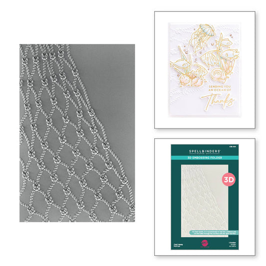 Net embossing folder for card making