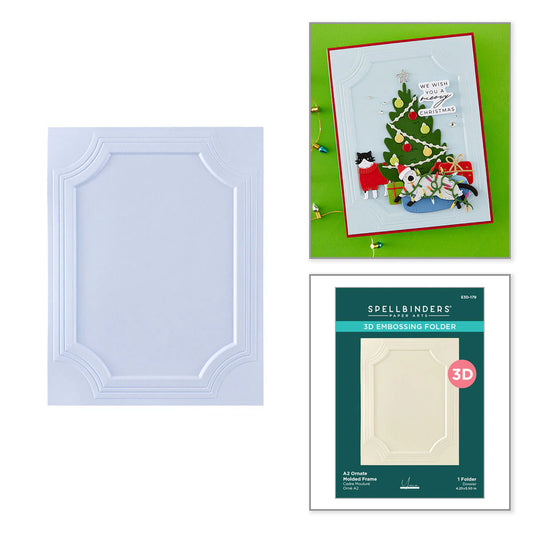 Spellbinders A2 Ornate Molded Frame 3D Embossing Folder