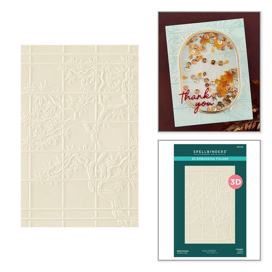 Spellbinders Shoji Screen3D Embossing Folder