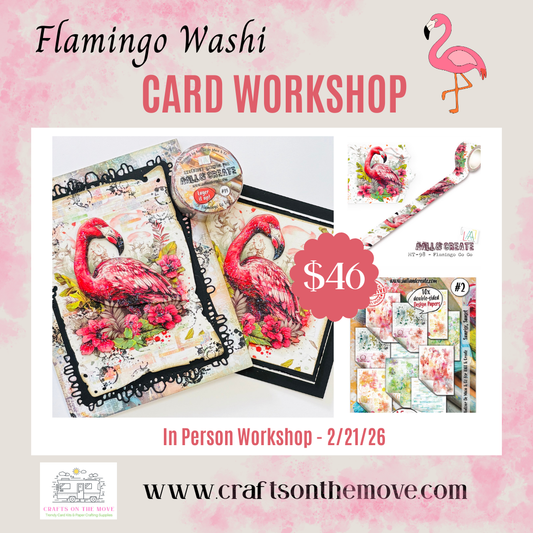 AAll & Create Flamingo Washi Card Workshop