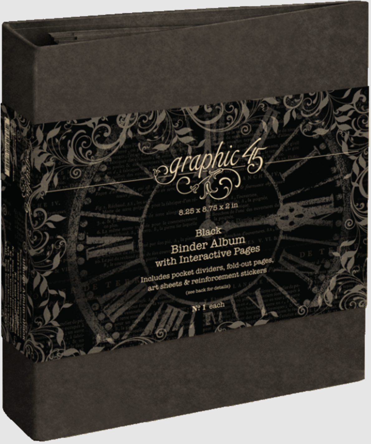 Graphic 45 Binder Album with Interactive Pages - Black