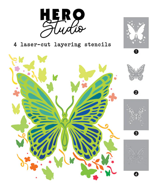 Hero Arts Butterflies Layering Stencils
