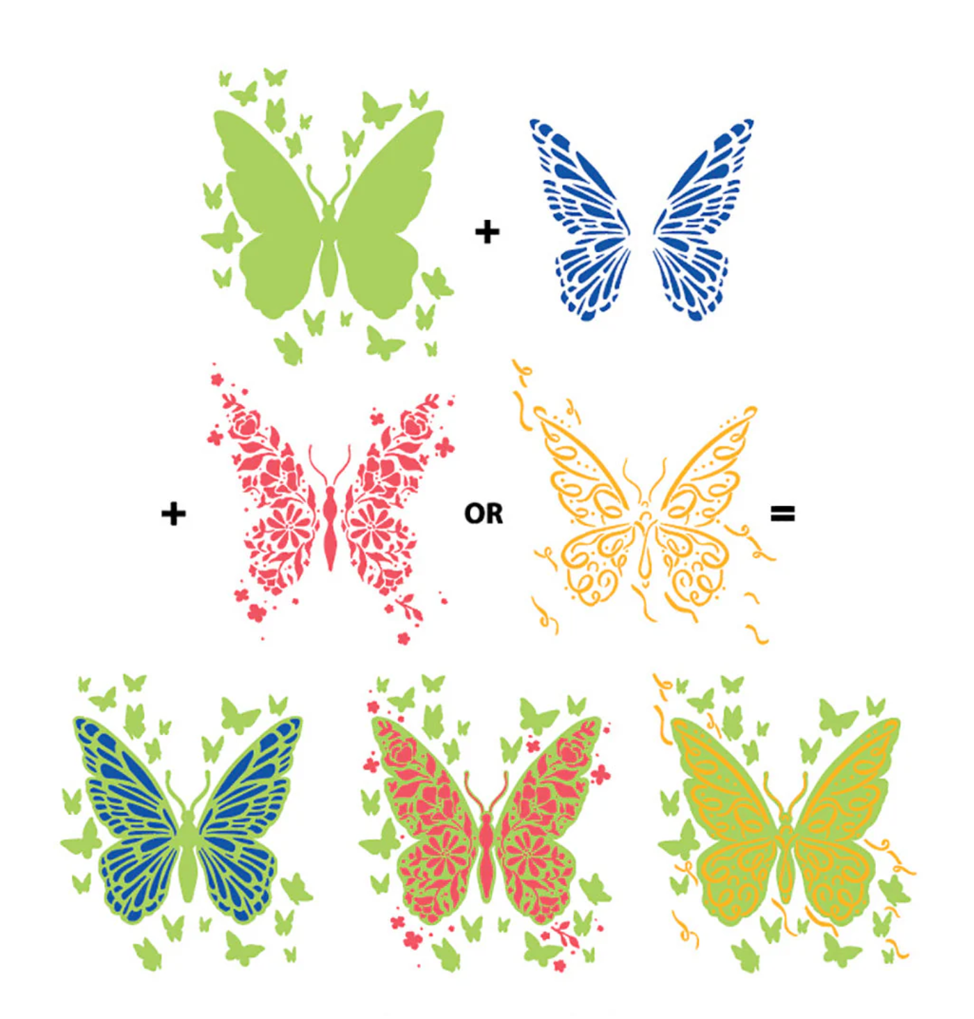 Hero Arts Butterflies Layering Stencils