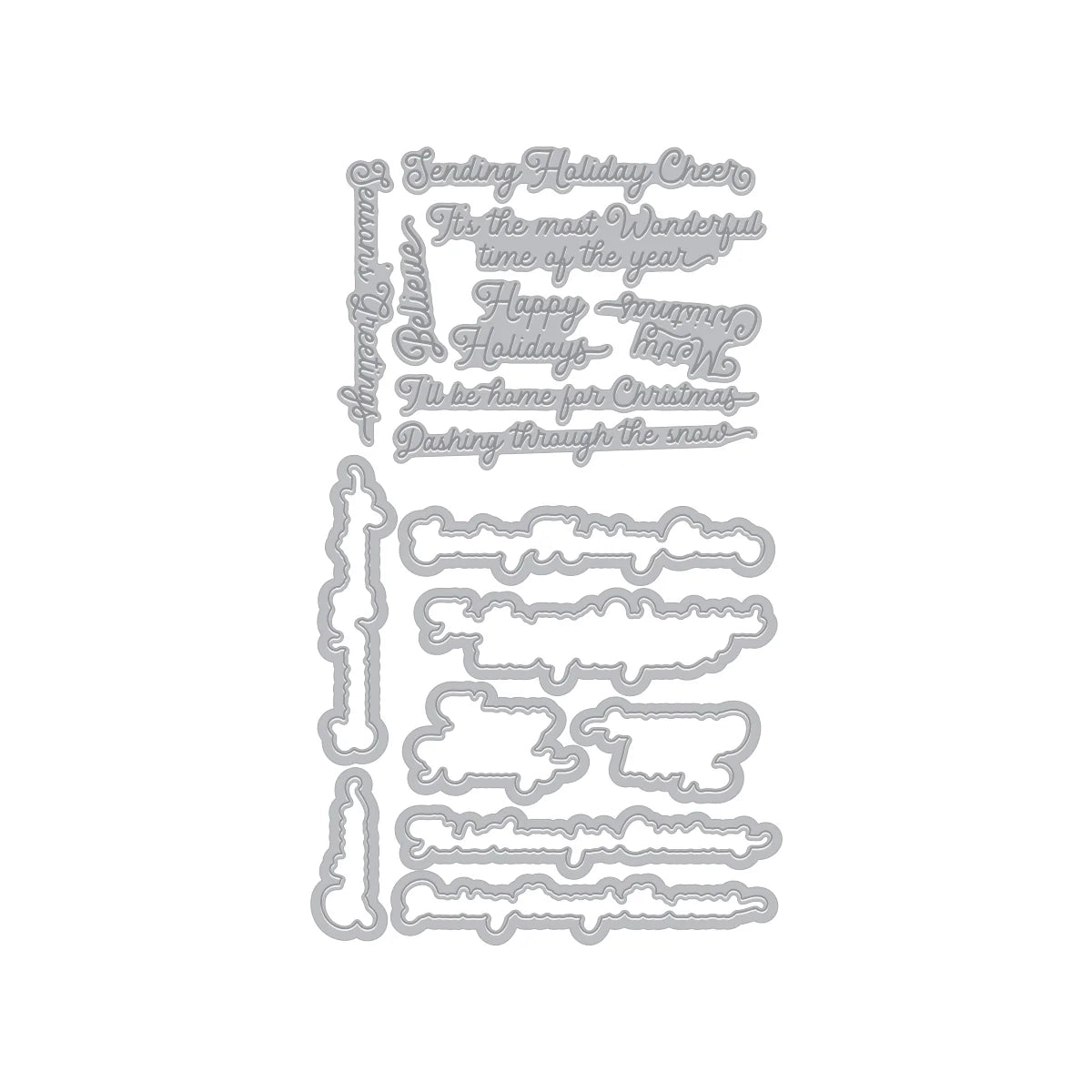 Hero Arts Winter Words Letterpress + Foil & Cut