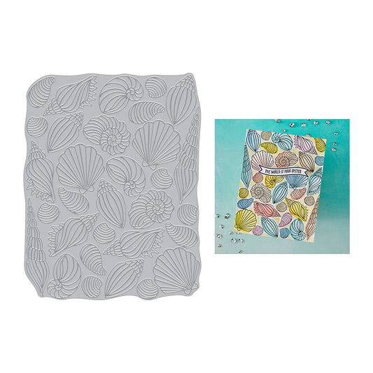 Hero Arts Scattered Shells Press + Foil Plate & Die Set