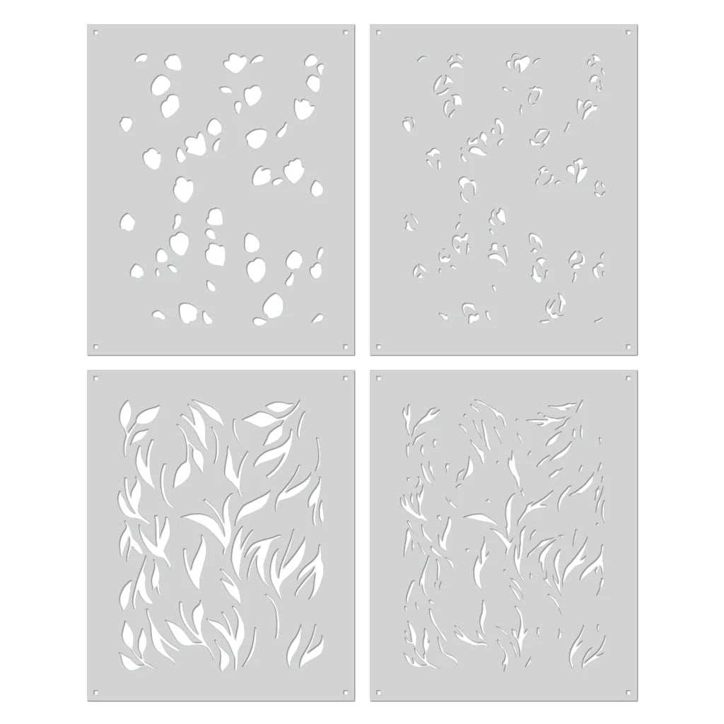 pretty tulip layered stencils for cards