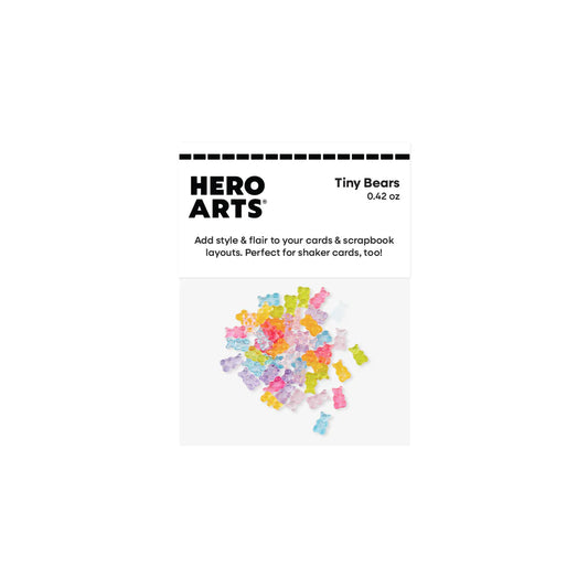 Packaging of Hero Arts Tiny Bears with colorful bears on a white background