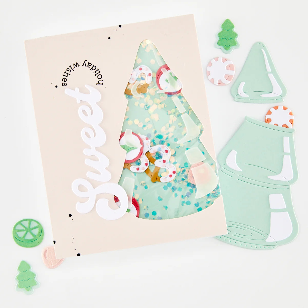 Hero Arts Christmas Tree Candy Jar Die Set by Carly Tee