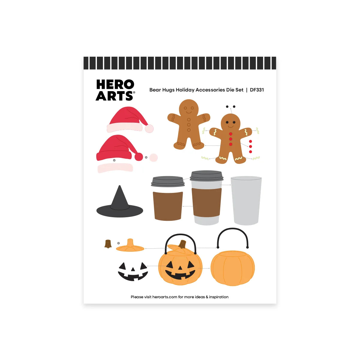 Hero Arts Bear Hugs Holiday Accessories Die Set