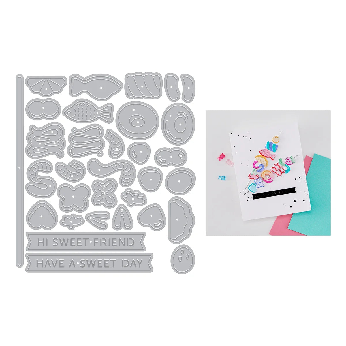 Hero Arts Candy Kebob Die Set by Carly Tee