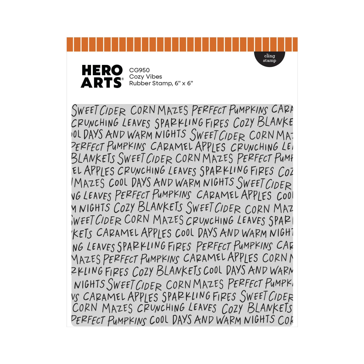 Hero Arts Cozy Vibes Cling Stamp