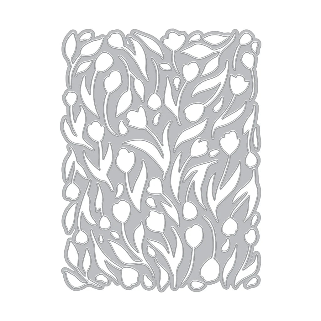tulip background die plate