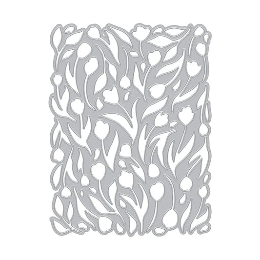 tulip background die plate