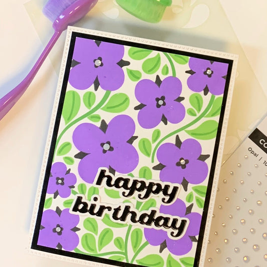 Blossoming Flower Stencil Card Kit