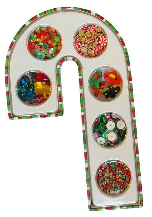 Buttons Galore and More Candy Cane Gift Box Assorted Sprinkletz