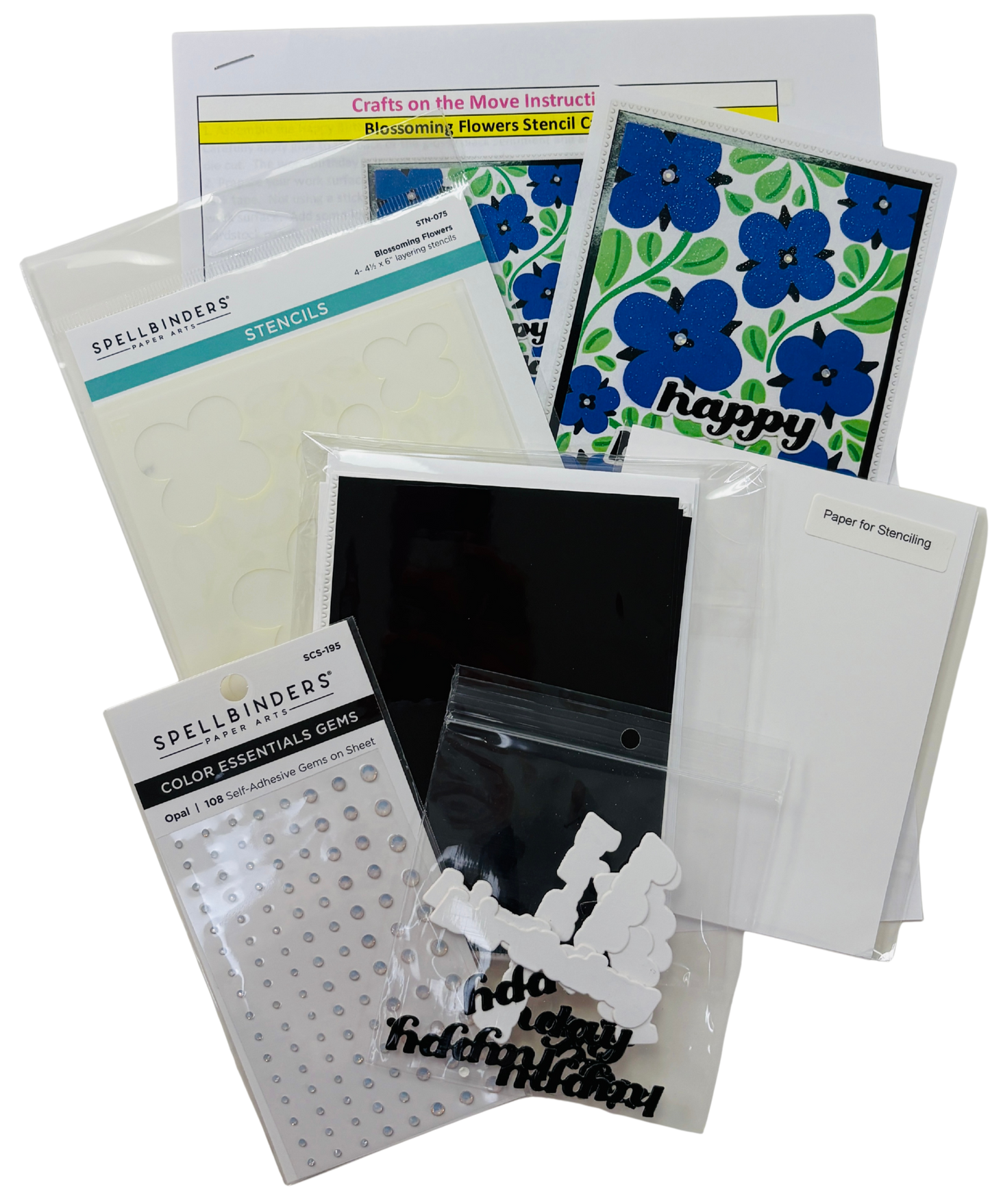 Blossoming Flower Stencil Card Kit