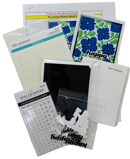 Blossoming Flower Stencil Card Kit