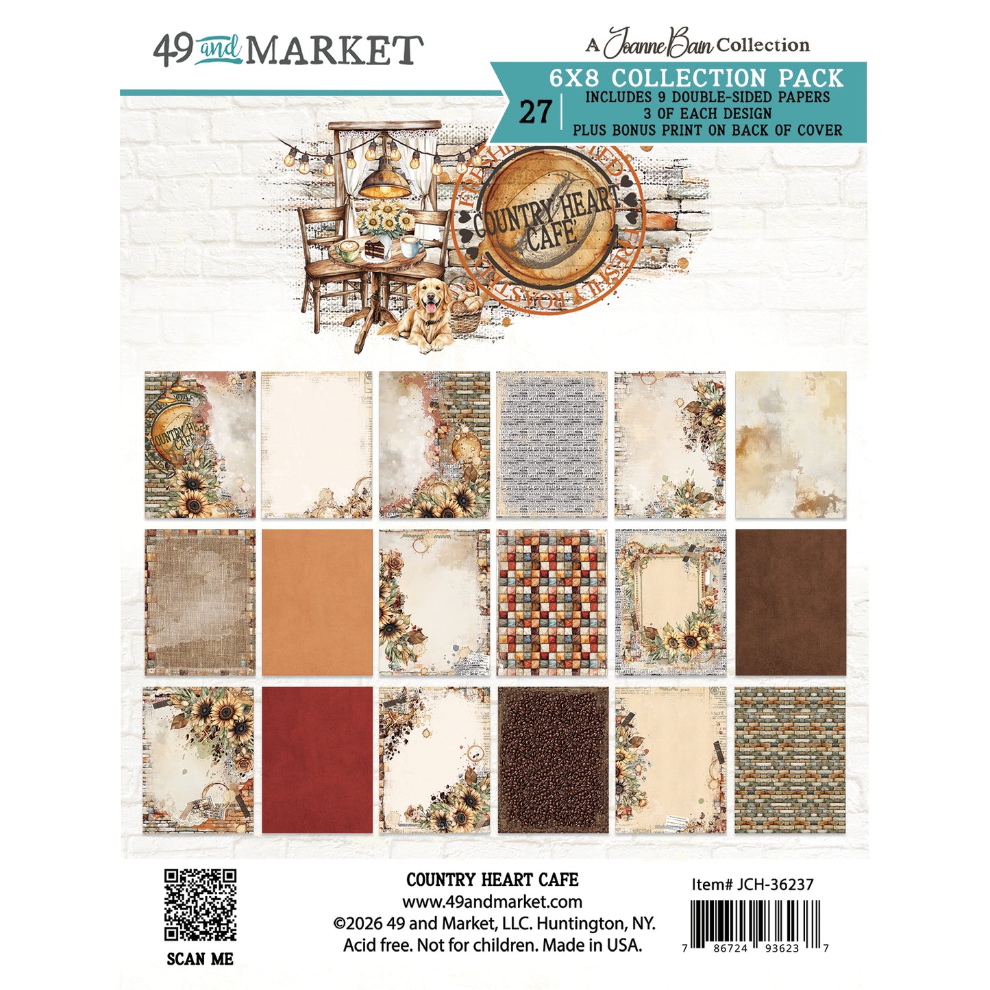49 and Market Country Heart Cafe Folio Album Kit