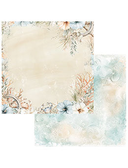 Two square decorative paper napkins with a floral and watercolor design, displayed overlapping on a white background.