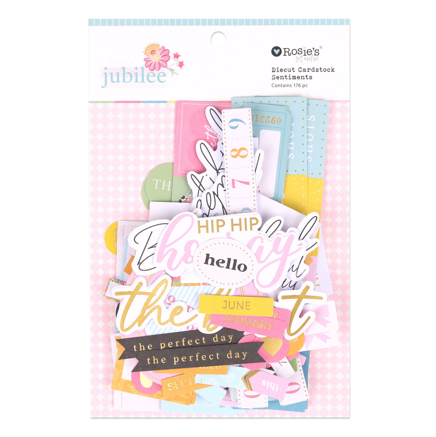 Rosies Studio Jubilee Die Cut Cardstock sentiments packaged assortment
