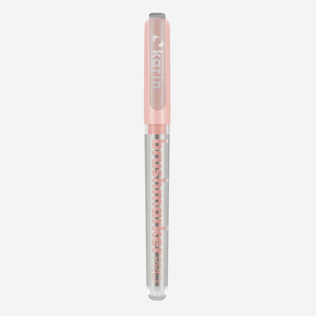 Marker shown with cap on, Karin Brushmarker PRO in Soft Peach