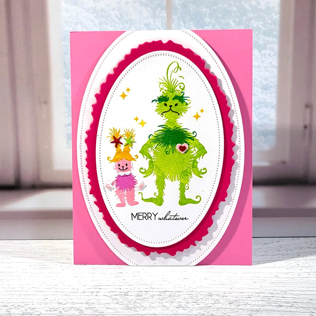 LDRS Fuzzy Wuzzies Grumpy Grumpleton 4x6 Stamps and Coordinating Dies