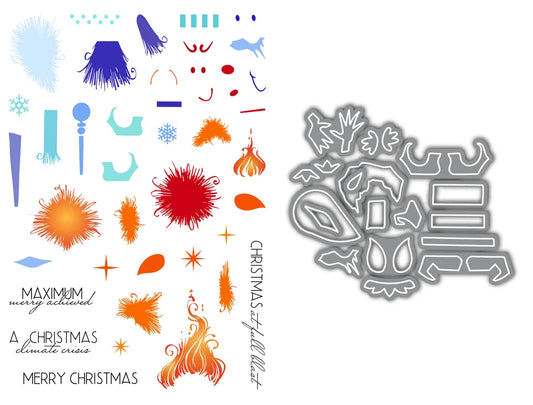 LDRS Fuzzy Wuzzies A Miserly Season 4x6 Stamps and Coordinating Dies