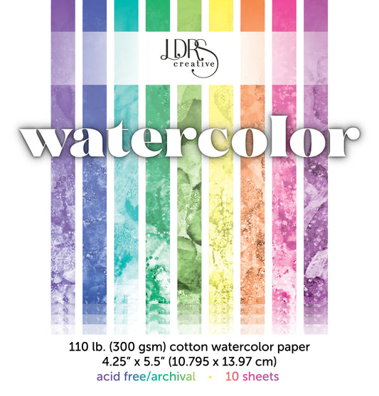 Watercolor card panels A2 in size for paper crafting