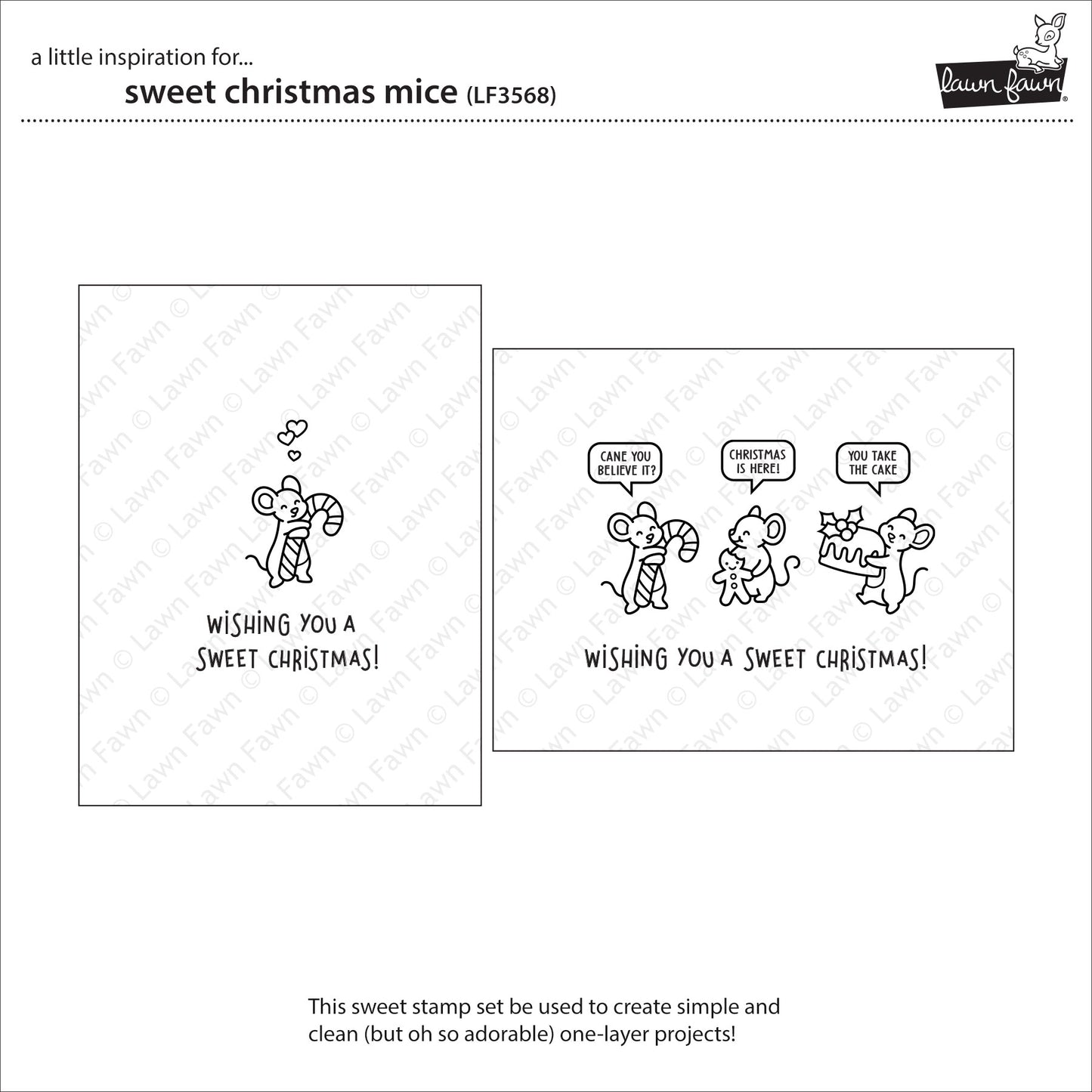 Lawn Fawn Sweet Christmas Mice Bundle