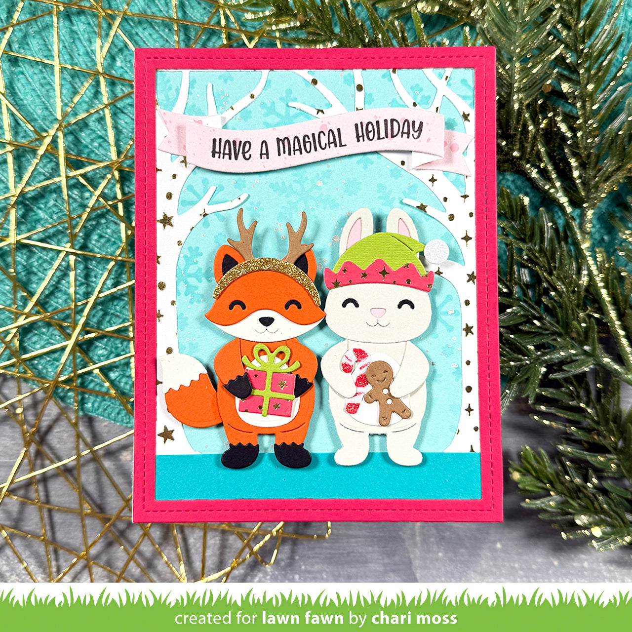 Lawn Fawn Build-A-Critter Christmas Accessories Dies