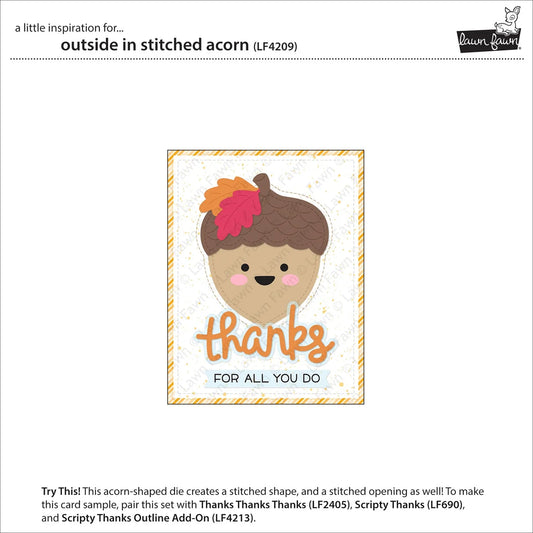 Lawn Fawn Stitched Acorn Bundle